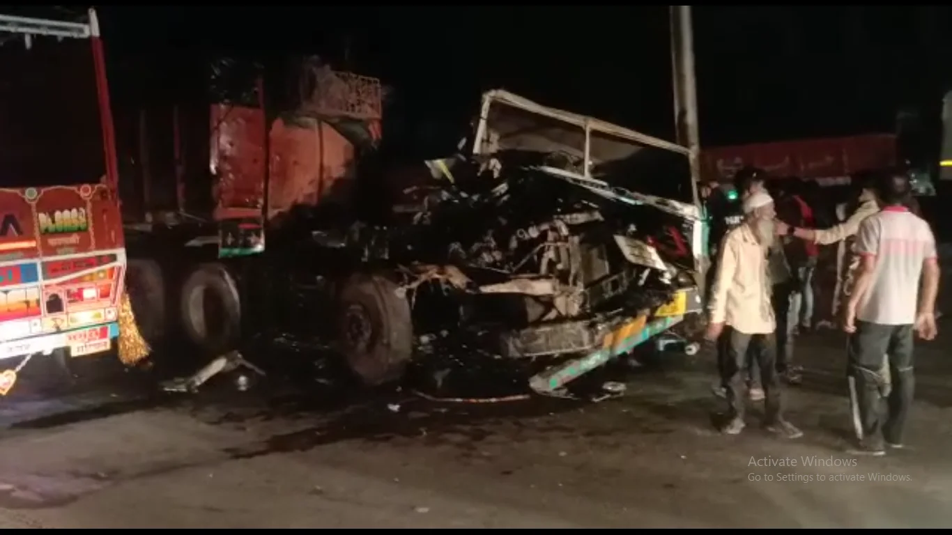 Accident near Sabarkantha-Himmatnagar bypass RTO
