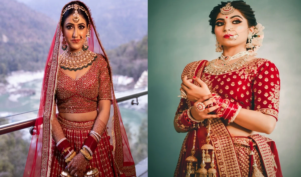 Follow this trendy bridal look if you want to look the most beautiful in a bridal outfit